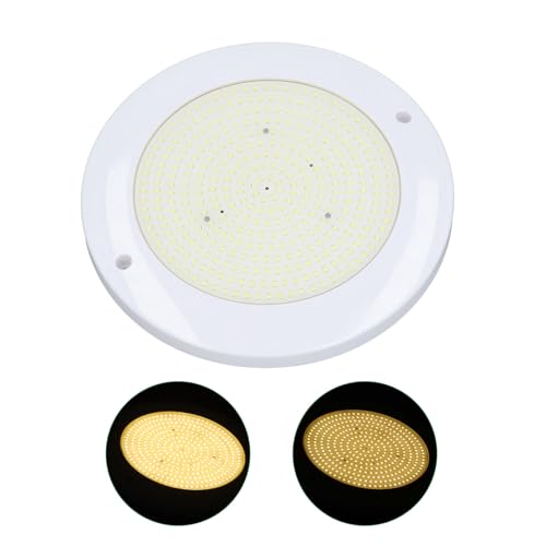 GYZOUKA RGB Pool Light 12V Unterwasserlicht IP68 wasserdichte Hohe Helligkeit SMD2835 Chips für Einköpfige Oberirdische Pools Fountains Aquarien (Warme Beleuchtung) von GYZOUKA