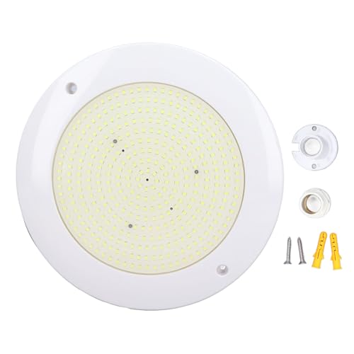 GYZOUKA RGB Pool Light 12V Unterwasserlicht IP68 wasserdichte Hohe Helligkeit SMD2835 Chips für Einköpfige Oberirdische Pools Fountains Aquarien (Weiße Beleuchtung) von GYZOUKA