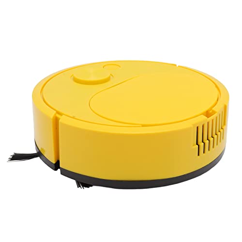 GYZOUKA Roboterstaubsauger, Bodenreiniger Kleiner Roboter -Fegerstaub, Konfetti, Haustierhaar und Haare für Teppiche und Hartböden (Gelb) von GYZOUKA