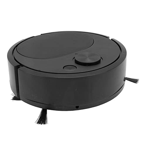 GYZOUKA Roboterstaubsauger, Bodenreiniger Kleiner Roboter -Fegerstaub, Konfetti, Haustierhaar und Haare für Teppiche und Hartböden (Schwarz) von GYZOUKA