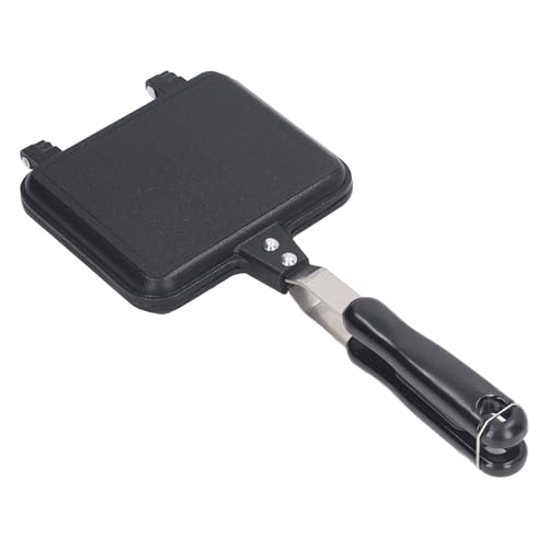 GYZOUKA Sandwichhersteller Aluminiumlegierung Doppelseitig Nicht Stäbchen Frittierpfanne Brot Panini Backpresse Flip Pfanne für Naans Brotpfannte GYZOUKA Sandwichhersteller Aluminiumlegierung Doppelseitig Nicht Stäbchen Frittierpfanne Brot Panini Backpresse Flip Pfanne für Naans Brotpfannte von GYZOUKA