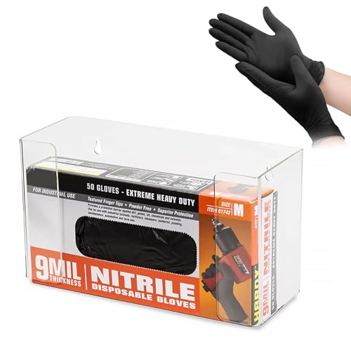 Handschuhbox-Halter, Wandhalterung, 24,1 X 8,5 X 14,5 Cm, Taschentuchbox, Regal, Transparenter Handschuhspender, Transparenter Acryl-Handschuh-Aufbewahrungsbox-Behälter (Weiß) von GYZOUKA