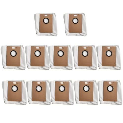 12 Stück Staubbeutel für Tapo RV30 Max Plus Saugroboter, für Tapo RV20 Max Plus RVA202 Staubsauger Zubehör, Große Kapazität Vliesstoffe Staubsaugerbeutel Ersatzteil von GYing