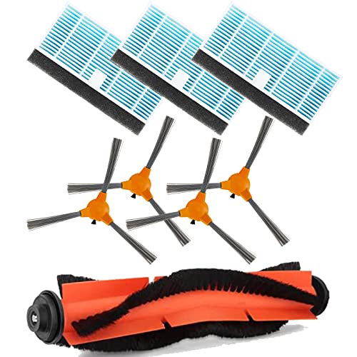 GYing 4 Stück Seitenbürste + Set mit 3 HEPA-Filtern + 1 Stück Hauptrollenbürste für Laresar Grande 1, Ersatzzubehör Roboter-Staubsauger-Ersatzteile von GYing