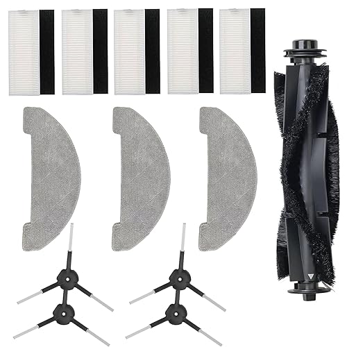 GYing Ersatzteile Zubehör Kompatibel mit für Vactidy Nimble T7, T8 Roboterstaubsauger 5 Filter, 4 Bürsten, 1 Rolle Gummibürste, 3 Wischtücher Zubehör Ersatzteile von GYing