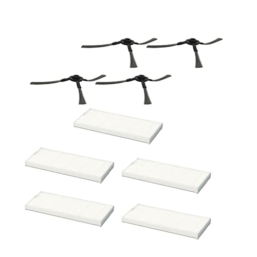 GYing für Vileda VR 102 / 201 / 303 Roboter-Staubsaugerzubehör, Ersatzteile (4 x Seitenbürsten, 5 x HEPA-Filter) von GYing