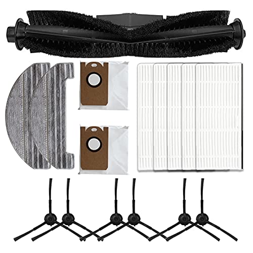 GYing Hauptwalzenbürste, Seitenbürste, HEPA-Filter, Wischmopp, Staubbeutel, Staubsaugerroboter für Ultenic T10 Staubsauger, Ersatzzubehör von GYing