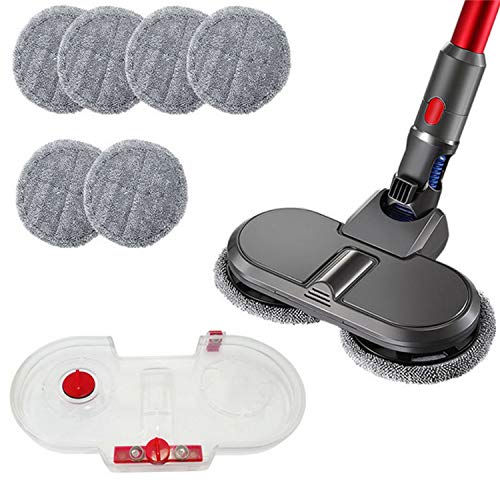 Gying 1 elektrische Moppkopfbürste + 6 Reinigungsmops + 1 geteilter Wassertank für Dyson V6 Staubsaugerzubehör von GYing