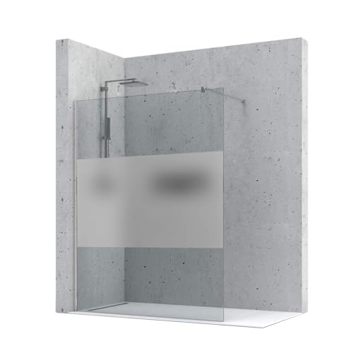 Walk-In Duschwand – 8mm – Maßanfertigung – mit mattem Streifen – 90° Stabistange – ESG Sicherheitsglas Duschabtrennung – rahmenloses Design – Duschwand für Badewanne oder bodeneben – DIN EN 12150 Walk-In Duschwand – 8mm – Maßanfertigung – mit mattem Streifen – 90° Stabistange – ESG Sicherheitsglas Duschabtrennung – rahmenloses Design – Duschwand für Badewanne oder bodeneben – DIN EN 12150 von GZ Ambient