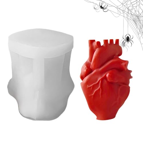3D Herzform Für Kuchen - Handgefertigte 3D Menschliches Herz Puddingformen,Einfache Entformung Für Torten Deko Seife Zement Dessert von GZBMEZS