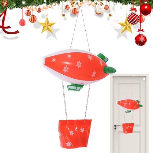 Aufblasbare Weihnachtsdeko Für Innen | Weihnachtsanhänger Dekoration,Hängbare Raumschiff-Form Deko für Tür Fenster Vorgarten Garten Wand Baum Kamin Winterfest von GZBMEZS