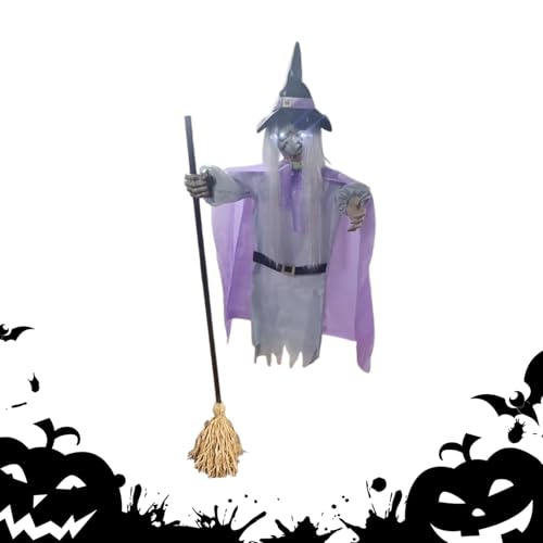 Fliegende Hexe | Schwebende Hexe Requisite,Sensoraktivierte Halloween Dekoration Mit Geräuschen Für Außenbereich Gartenfest Party Fliegende Hexe | Schwebende Hexe Requisite,Sensoraktivierte Halloween Dekoration Mit Geräuschen Für Außenbereich Gartenfest Party von GZBMEZS