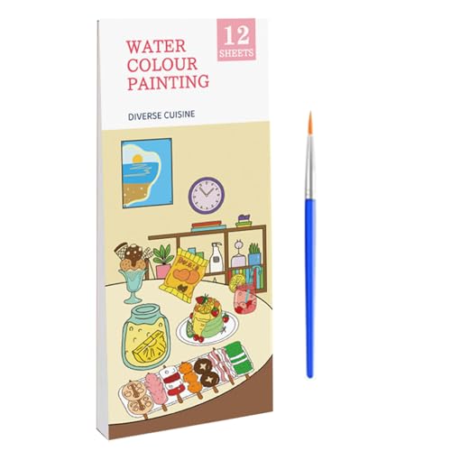 GZBMEZS Aquarell-Malbücher, Malbücher, kleine Malpads, Taschen-Malpads mit Pinsel für , Mädchen, Kinder, Kleinkinder von GZBMEZS