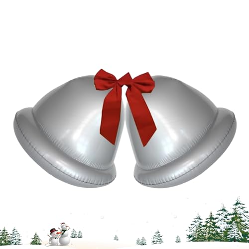 GZBMEZS Aufblasbare Weihnachtskugeln, Glöckchen, PVC, Weihnachtsschmuck – 1 Paar, saisonale Dekoration für Garten, Rasen, Terrasse, Wohnzimmer, , Außendisplay von GZBMEZS