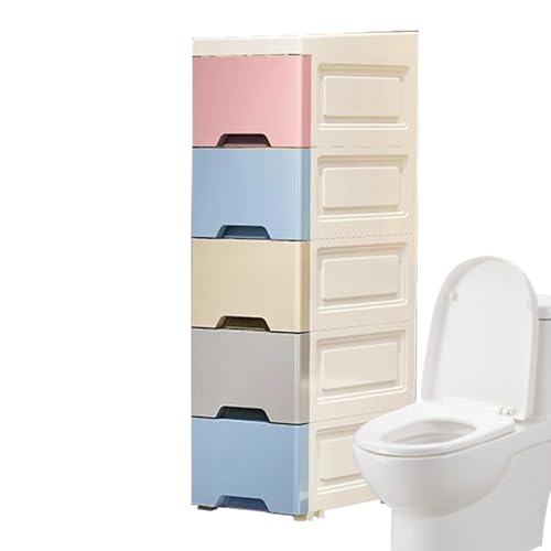 GZBMEZS Badezimmer-Aufbewahrungsschrank – schmaler Küchenschrank mit Rollen, 5-stöckiges Schubladen-Design, vertikale Organizer-Regale für Hotel, Wohnung, Miete, Küche, Restaurant, Badezimmer GZBMEZS Badezimmer-Aufbewahrungsschrank – schmaler Küchenschrank mit Rollen, 5-stöckiges Schubladen-Design, vertikale Organizer-Regale für Hotel, Wohnung, Miete, Küche, Restaurant, Badezimmer von GZBMEZS