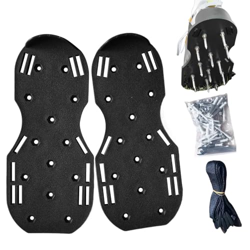 GZBMEZS Belüfterschuhe, robuste Sandalen, Rasenbelüftungsschuhe mit Spikes mit verstellbaren Riemen für Aussaat, Bodenpflege, Gartengestaltung, Bodenpflege von GZBMEZS