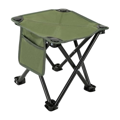 GZBMEZS Campinghocker, faltbar, Oxford-Stoff, Picknick-Klappstuhl, ergonomische Stützsitz, mit rutschfester Unterseite, für Spaziergänge, Outdoor, Wandern, Angeln von GZBMEZS