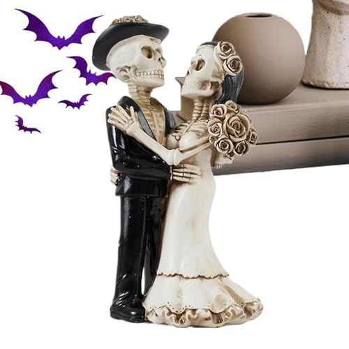 GZBMEZS Halloween Skelett Paar Figuren,Wohnaccessoire Skulptur Romantische Figur - Vielseitige Halloween Gotische Deko Brautpaar Statue Für Wohnzimmer Büro Küche GZBMEZS Halloween Skelett Paar Figuren,Wohnaccessoire Skulptur Romantische Figur - Vielseitige Halloween Gotische Deko Brautpaar Statue Für Wohnzimmer Büro Küche von GZBMEZS