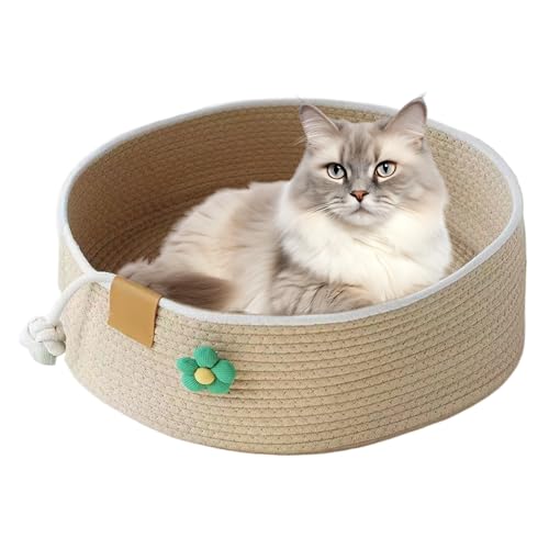 GZBMEZS Katzenkorbbett – rundes Haustierbett für kleine Katzen – Haustierschlafhaus, Kratzmöbel für den Winter, große, mittelgroße und kleine Hunde, Welpen-Schreibtisch, Spielcouch, Indoor-Sommer von GZBMEZS