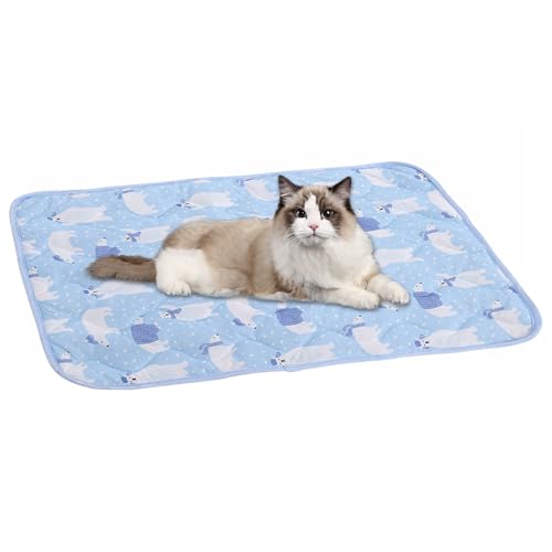 GZBMEZS Kühlmatte Für Hunde | Kühlmatte Für Katzen Und Hunde | 50x40 cm Leicht Waschbare Tragbare Bettdecke Für Welpen Kätzchen Katzen Pelzfreunde von GZBMEZS