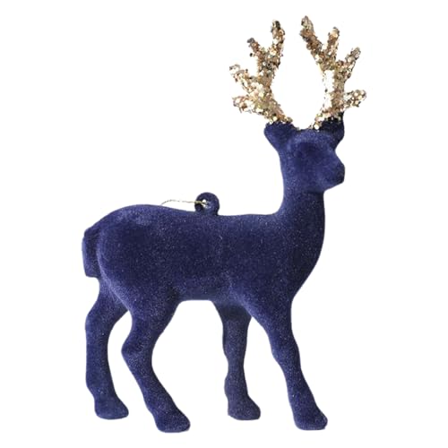 GZBMEZS Rentierdekor Flockung, Weihnachtszentrum Rentiere, Tabletop Elchdekorationen Für Schreibtischregal Mantel Küchenbaumtischtisch Winterurlaub Orament von GZBMEZS
