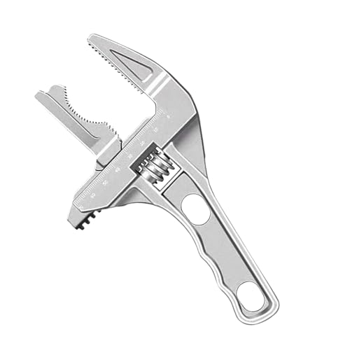 GZBMEZS Robuster verstellbarer Schraubenschlüssel, breite Backe, verstellbarer Schraubenschlüssel, Multifunktionswerkzeug für Abflussrohr, Wasserhahn, Fahrradspüle, Autobremse, Hydrantventil, 0,5 von GZBMEZS