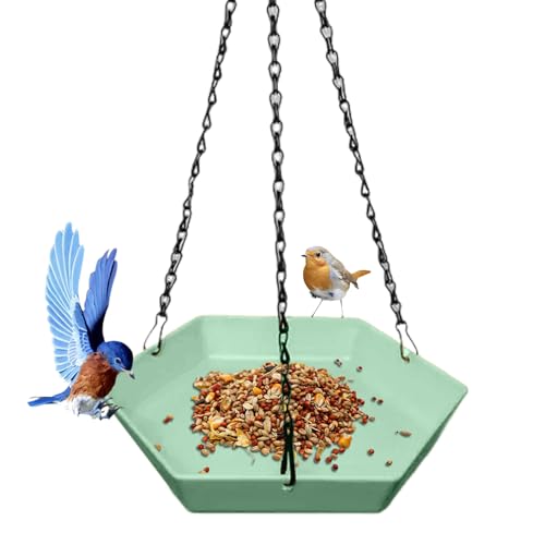 Garten Vogelbad,Polygonale Vogelfutterstelle Für Draußen - Hängbare Wasserschale Gartendekoration Für Fenster Terrasse Innenbereich Park Balkon Und Familien Garten Vogelbad,Polygonale Vogelfutterstelle Für Draußen - Hängbare Wasserschale Gartendekoration Für Fenster Terrasse Innenbereich Park Balkon Und Familien von GZBMEZS