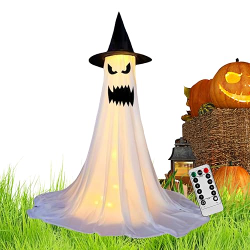 Halloween Geist Deko Für Außenbereich - Beleuchtete Spukfigur Halloween Dekoration Außen - Horror-Szene Deko Für Veranstaltung Spukhaus Halloween Geist Deko Für Außenbereich - Beleuchtete Spukfigur Halloween Dekoration Außen - Horror-Szene Deko Für Veranstaltung Spukhaus von GZBMEZS