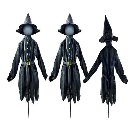 Halloween Hexen Deko,Beleuchtete Halloween Hexen Pflöcke für Vorgarten - Wasserdichtes 150 cm Grusel Deko Element mit Ständer für Außenbereich Herbstdekoration Wegbeleuchtung Halloween Hexen Deko,Beleuchtete Halloween Hexen Pflöcke für Vorgarten - Wasserdichtes 150 cm Grusel Deko Element mit Ständer für Außenbereich Herbstdekoration Wegbeleuchtung von GZBMEZS