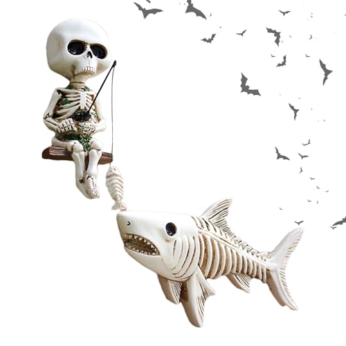 Halloween Skelett | Resin Skelett Angelfigur - Gotische Schreibtischfigur Halloween Deko für Geburtstag, Außenbereich, Nachttische, Fensterbänke, Gartentisch, Bücherregale, Halloween Skelett | Resin Skelett Angelfigur - Gotische Schreibtischfigur Halloween Deko für Geburtstag, Außenbereich, Nachttische, Fensterbänke, Gartentisch, Bücherregale, von GZBMEZS