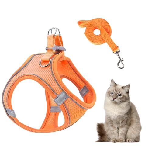 Hundegeschirr und Leinenset,Reflektierendes Anti-Würge-Pet-Vest-Geschirr | Atmungsaktives Ausbruchssicheres Geschirr Für Welpen Kätzchen Wanderungen Tierarzt Camping Training von GZBMEZS