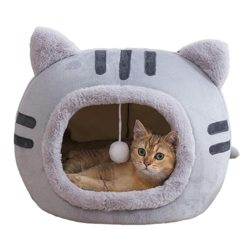 Hundezeltbett, bequeme Kristall-Fleece-Katzenhöhle mit Kratzunterlage und Plüschball zum Aufhängen, tragbare, gemütliche Hundehütte für Herbst, Winter, drinnen und draußen Hundezeltbett, bequeme Kristall-Fleece-Katzenhöhle mit Kratzunterlage und Plüschball zum Aufhängen, tragbare, gemütliche Hundehütte für Herbst, Winter, drinnen und draußen von GZBMEZS
