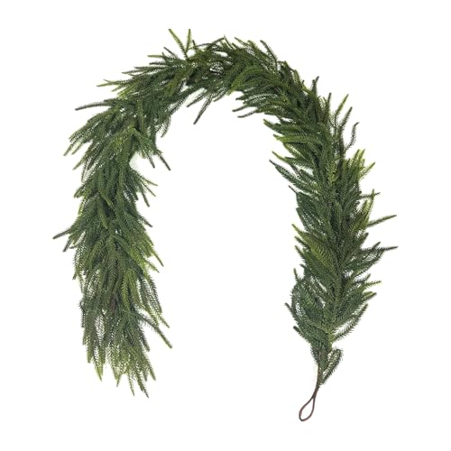 Künstliche Tannengirlande Real Touch - Echte Zedern Girlande,Dekorative Kamin Girlande Für Treppen Landhaus Party Zuhause Weihnachtsdekoration von GZBMEZS