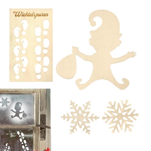 Schneeflocken aus Holz zum Basteln,Holzzwerge zum Basteln, Vorlage für Fußabdrücke aus Holz, Weihnachtsfeen-Schablonen, Winterdekorationen, Schneeflocken-Bastelanhänger Schneeflocken aus Holz zum Basteln,Holzzwerge zum Basteln, Vorlage für Fußabdrücke aus Holz, Weihnachtsfeen-Schablonen, Winterdekorationen, Schneeflocken-Bastelanhänger von GZBMEZS