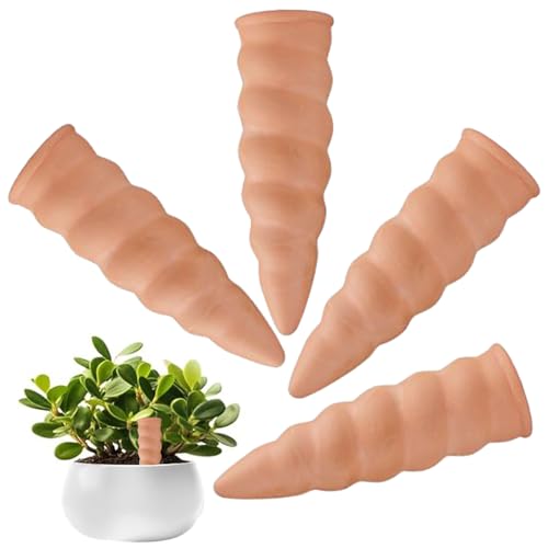 Selbstbewässerungsspitzen,4 Stück Ton Selbstbewässerungsstäbe - Bewässerungszubehör Für Drinnen Und Draußen Garten Und Rasen Blumen Und Töpfe Selbstbewässerungsspitzen,4 Stück Ton Selbstbewässerungsstäbe - Bewässerungszubehör Für Drinnen Und Draußen Garten Und Rasen Blumen Und Töpfe von GZBMEZS