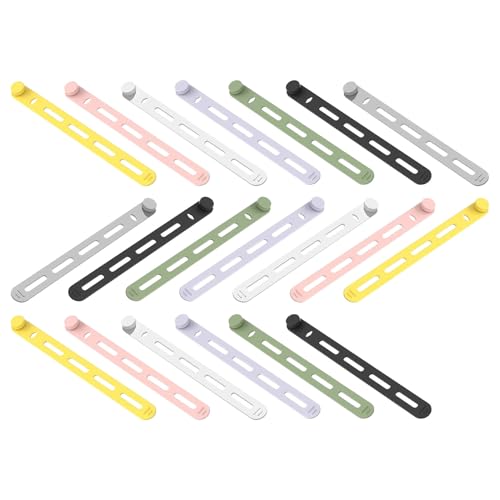 Silikon-Kabelbinder, 20 Stück, hohe Elastizität, Befestigungsdraht, Kabelhalter, Kabel-Organizer zum Bündeln von Kopfhörern für Küche, Büro, Zuhause, Schule, Auto, Reisen Silikon-Kabelbinder, 20 Stück, hohe Elastizität, Befestigungsdraht, Kabelhalter, Kabel-Organizer zum Bündeln von Kopfhörern für Küche, Büro, Zuhause, Schule, Auto, Reisen von GZBMEZS