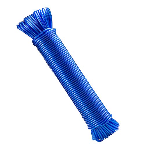 GZBtech 30m Wäscheleine mit Stahlkern Draußen,Stabile Extra Starke Wäscheleinen mit Einer Tragfähigkeit von 120kg,Rostfrei und Wasserdicht Wäschelseil für Garden Blau GZBtech 30m Wäscheleine mit Stahlkern Draußen,Stabile Extra Starke Wäscheleinen mit Einer Tragfähigkeit von 120kg,Rostfrei und Wasserdicht Wäschelseil für Garden Blau von GZBtech