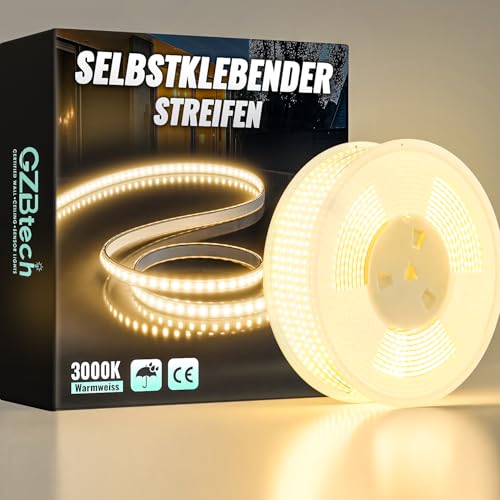 GZBtech Silikon LED Strip Light 30M, 230V 3000K Warmweiss LED Streifen Schrankbeleuchtung, kürzbar Selbstklebend LED Lichtband für Schlafzimmer Küchen Innen Außen Deko und Kommerzielle Nutzung von GZBtech