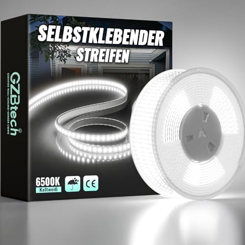 GZBtech Silikon LED Strip Light 30M, 230V 6500K Weiß LED Streifen Schrankbeleuchtung, kürzbar Selbstklebend LED Lichtband für Schlafzimmer Küchen Innen Außen Deko und Kommerzielle Nutzung GZBtech Silikon LED Strip Light 30M, 230V 6500K Weiß LED Streifen Schrankbeleuchtung, kürzbar Selbstklebend LED Lichtband für Schlafzimmer Küchen Innen Außen Deko und Kommerzielle Nutzung von GZBtech