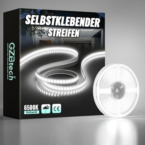 GZBtech Silikon LED Strip Light 3M, 230V 6500K Weiß LED Streifen Schrankbeleuchtung, kürzbar Selbstklebend LED Lichtband für Schlafzimmer Küchen Innen Außen Deko und Kommerzielle Nutzung von GZBtech