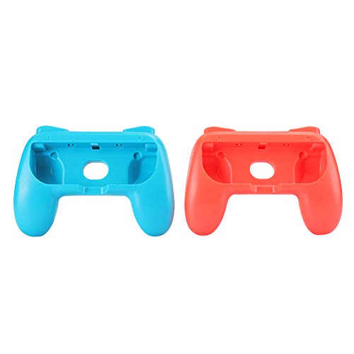 Spiele Controller Shell Ergonomisch gestaltet Perfekt geformter Griff Gamepad Schutzhülle NS Switch für Switch(Rot + Blau 2er Pack) von GZD
