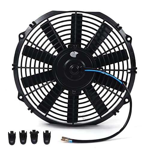 Universal Slim Fan, 12in/30,48cm 2100RPM Elektrischer Kühlerlüfter 10 Flügel 12V 80W für Auto von GZD