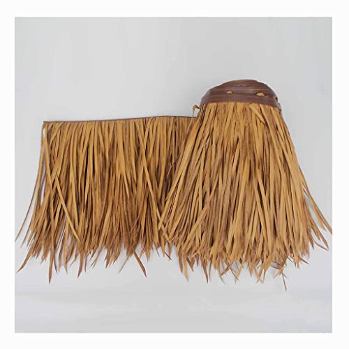 Palmenblätter Reetdach Palm-Stroh-Rolle Palmenblätter Dach Paneele Tiki-Bar Hütten Palmenschirm Kunststoff-PE Reetdach Schindel Für Garten Patio (Size:1m/3.28ft,Colour: Yellow a) (Color : Yellow a, von GZDCPHDPB