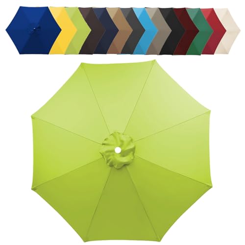 2/2.7/3m 6/8 Streben Sonnenschirm Ersatzbezug Dicker Und Starker Marktschirm Ersatzbespannung Wasserdicht Für Outdoor Terrassenschirm Strandschirm Sonnenschirm (Color : Grass Green, Size : 8 ribs-3m von GZDXBF