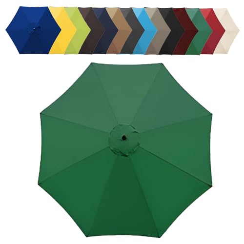 2/2.7/3m 6/8 Streben Sonnenschirm Ersatzbezug Dicker Und Starker Marktschirm Ersatzbespannung Wasserdicht Für Outdoor Terrassenschirm Strandschirm Sonnenschirm (Color : Green, Size : 8 ribs-3m(9.8ft von GZDXBF