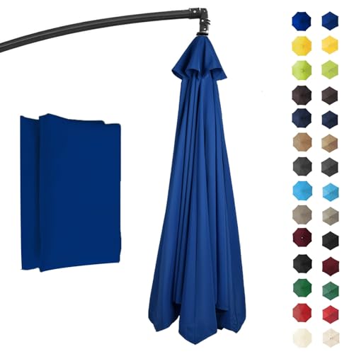 GZDXBF 200 Cm/270 Cm/300 cm Sonnenschirmbezug Ersatzbezug, Wasserdicht Gartenschirm Überdachung Abdeckung, 6 8 Streben Ersatzbespannung(Royal Blue,6 Ribs: 2.7m/8.8ft) von GZDXBF