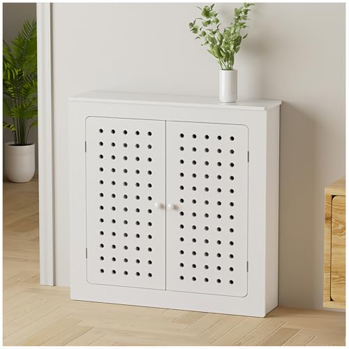 GZDXBF Weiße Heizkörperabdeckung Heizungsverkleidung Dampfheizkörper-Regal Heizkörperverkleidung Für Dekoratives Wohnzimmer (70x80x20cm/28x31x8in) von GZDXBF