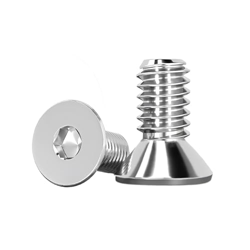 GZEINB 100 Stück M4*25MM 304 Edelstahl Senkkopfschrauben,DIN 7991 A2 V2A Metall Senkkopf Vollgewinde Schrauben,Innensechskant Senkschrauben Senkkopfschrauben mit Metrischen(100, M4*25MM) von GZEINB