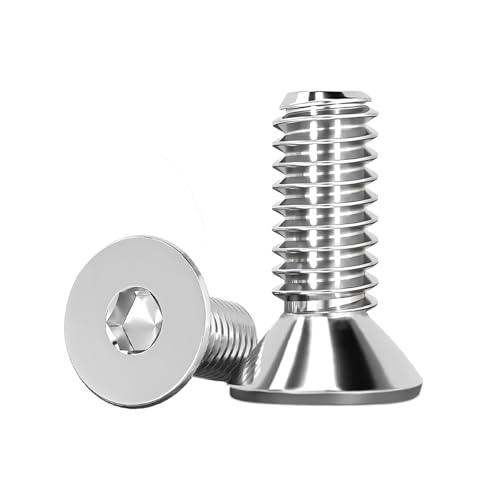 GZEINB 25 Stück M5*40MM 304 Edelstahl Senkkopfschrauben,DIN 7991 A2 V2A Metall Senkkopf Vollgewinde Schrauben,Innensechskant Senkschrauben Senkkopfschrauben mit Metrischen (25, M5*40MM) von GZEINB