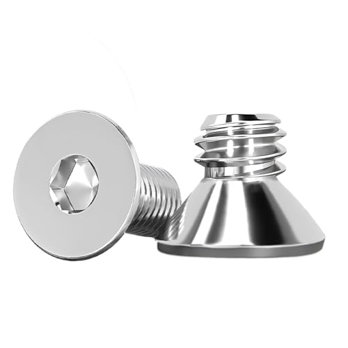 GZEINB 25 Stück M6*10MM 304 Edelstahl Senkkopfschrauben,DIN 7991 A2 V2A Metall Senkkopf Vollgewinde Schrauben,Innensechskant Senkschrauben Senkkopfschrauben mit Metrischen(25, M6*10MM) von GZEINB